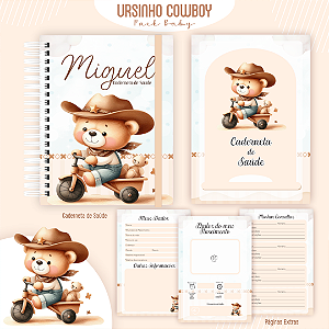 Caderneta da Saúde | Ursinho Cowboy