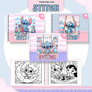 Livro Caderno de Colorir Stitch