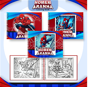 Livro Caderno de Colorir | Homem Aranha