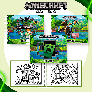 Livro Caderno de Colorir | Minecraft