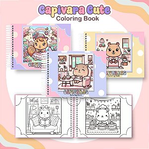 Livro Caderno de Colorir | Capivaras 2.0
