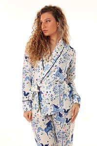 Pijama Kimono Cavalos Mágicos Off white