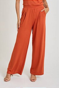 Calça Wide - terracota