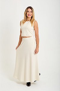 Conjunto Cru - Saia longa e Regata cropped