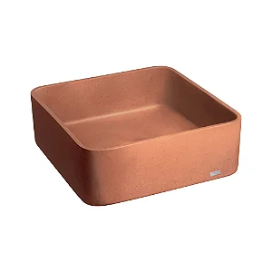 Cuba Quadrada de Apoio em Concreto - Salmão