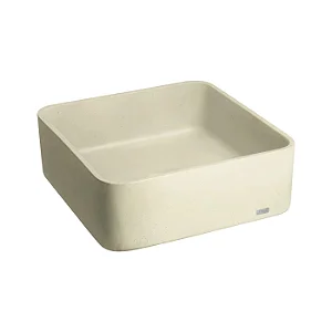 Cuba Quadrada de Apoio em Concreto - Travertino