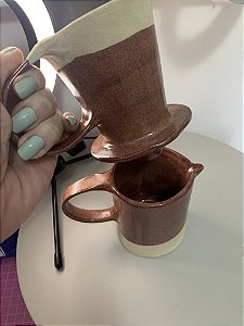Conjunto mini jarra e suporte coador
