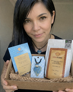 Kit Mães Joanas | Colar Bola Coração + Café