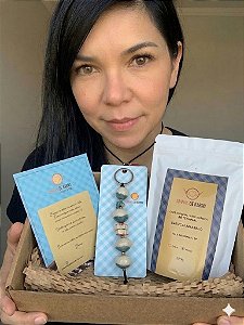 Kit Mães Joanas | Chaveiro Cerâmica + Café