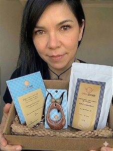 Kit Mães Joanas | Colar Abstrato Bolinhas Cerâmica + Café