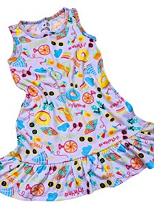 Vestido Infantil Estampado Malwee