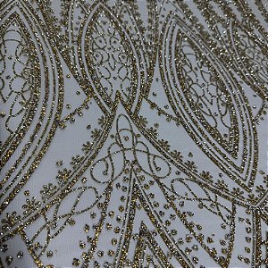 Tule Diamante Quebrado F932 - Dourado