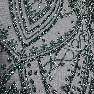 Tule Diamante Quebrado F932 - Verde Menta