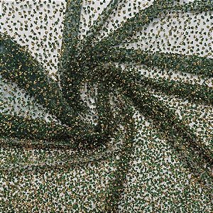 Tule Diamante Quebrado 22609 - Verde/Dourado