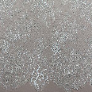 Renda Chantilly 7504 Branca - valor referente peça de 3 metros
