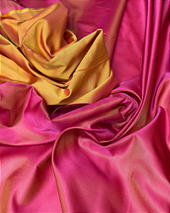 Cetim Victória - Pink c/ Laranja