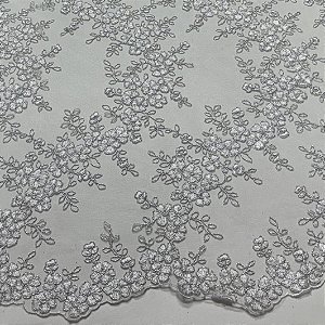 Renda JC1181 branco c/ prata