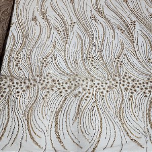 Tule Bordado 15611 Café