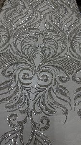 Renda Pedraria 1042 branco/pele