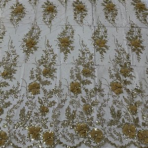 Tule Florata Dourado