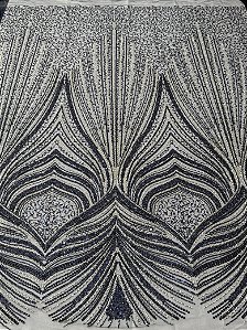 Renda Pedraria 942-2 Marinho-Prata