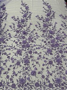 Renda Pedraria 3D PD1011 Lilás