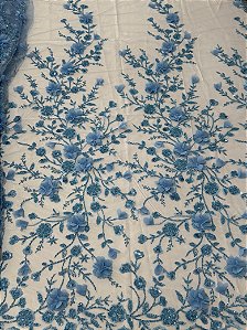 Renda Pedraria 3D PD1011 Azul Serenity