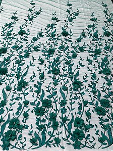Renda 3D S6125 Verde Esmeralda
