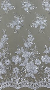 Renda c/ paetê 8984 Off White