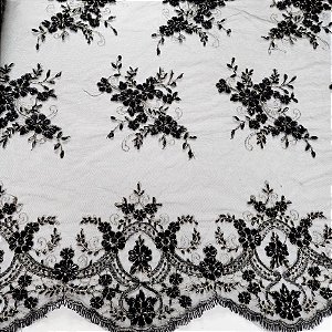Renda Pedraria HS-1567 Preto