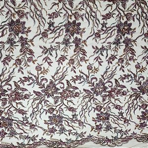 Renda Pedraria HS2054 Marron/Rose