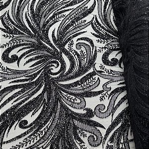 Renda Pedraria 1513 Preto