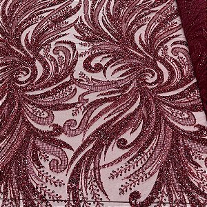 Renda Pedraria 1513 Vermelho