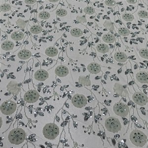 Tule bordado Mach695 Verde Menta