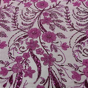 Tule bordado Mach698 Pink