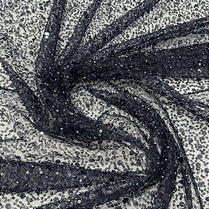 Tule Glamour Azul Marinho