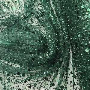 Tule Glamour Verde Esmeralda