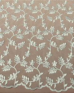 Renda c/ paetês 2651 Off white