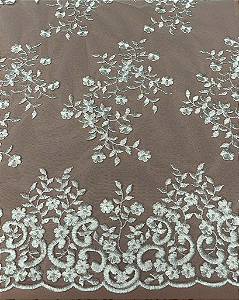Renda c/ paetês 2652 Off White