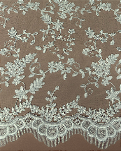 Renda c/ paetês 2653 Off White