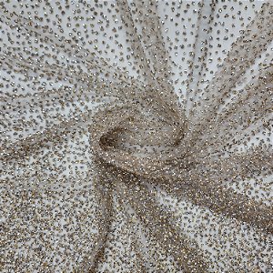 Tule Diamante Quebrado 22609 - Dourado/Prata