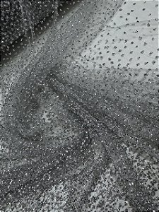 Tule Diamante Quebrado 22609 - Prata/Prata