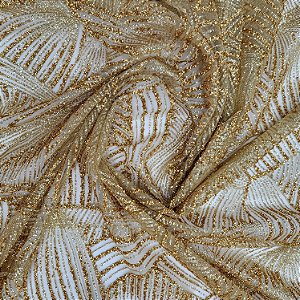 Tule Diamante Quebrado Des.LYX158 Amarelo