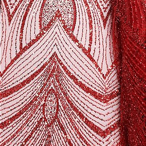 Renda c/ Pedrarias LYD 391 Vermelho