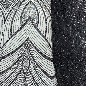 Renda c/ Pedrarias LYD 391 Preto