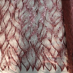 Tule Boreal c/ paetê P228 Rose