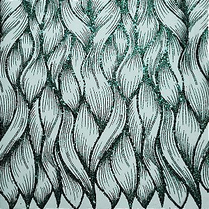 Tule Boreal c/ paetê P228 Verde Esmeralda