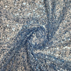 Tule Diamante Quebrado c/ Paetê 7915 Serenity