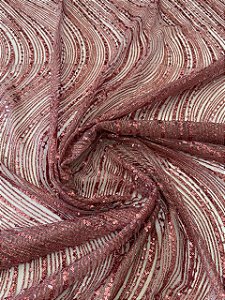 Tule Boreal c/ Paetê P224 Rose