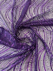Tule Boreal c/ Paetê P224 Roxo